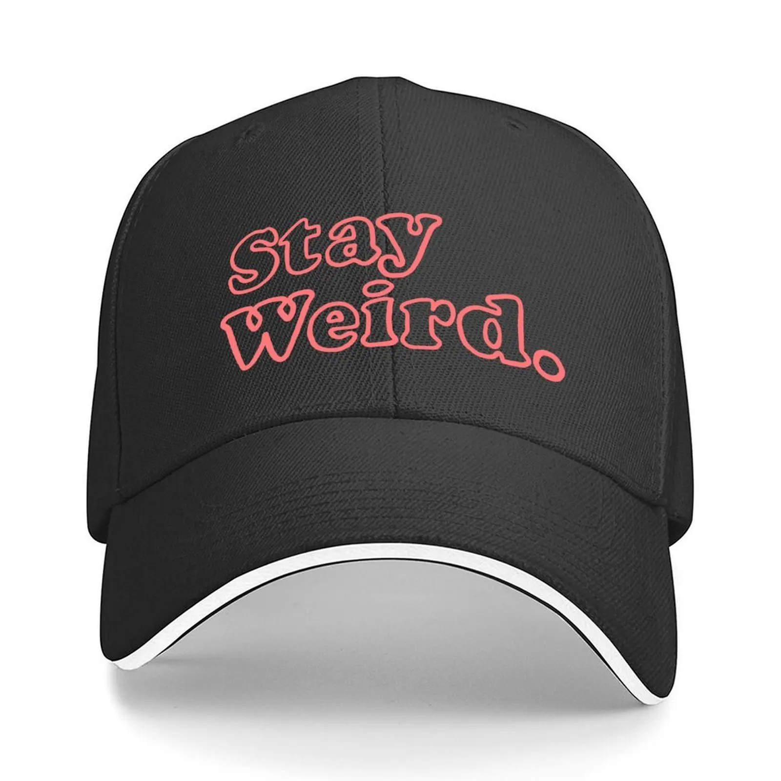 

Stay Weird. (pink) Baseball Cap Military Tactical Cap cute Kids Hat Winter hat Luxury Woman Men's