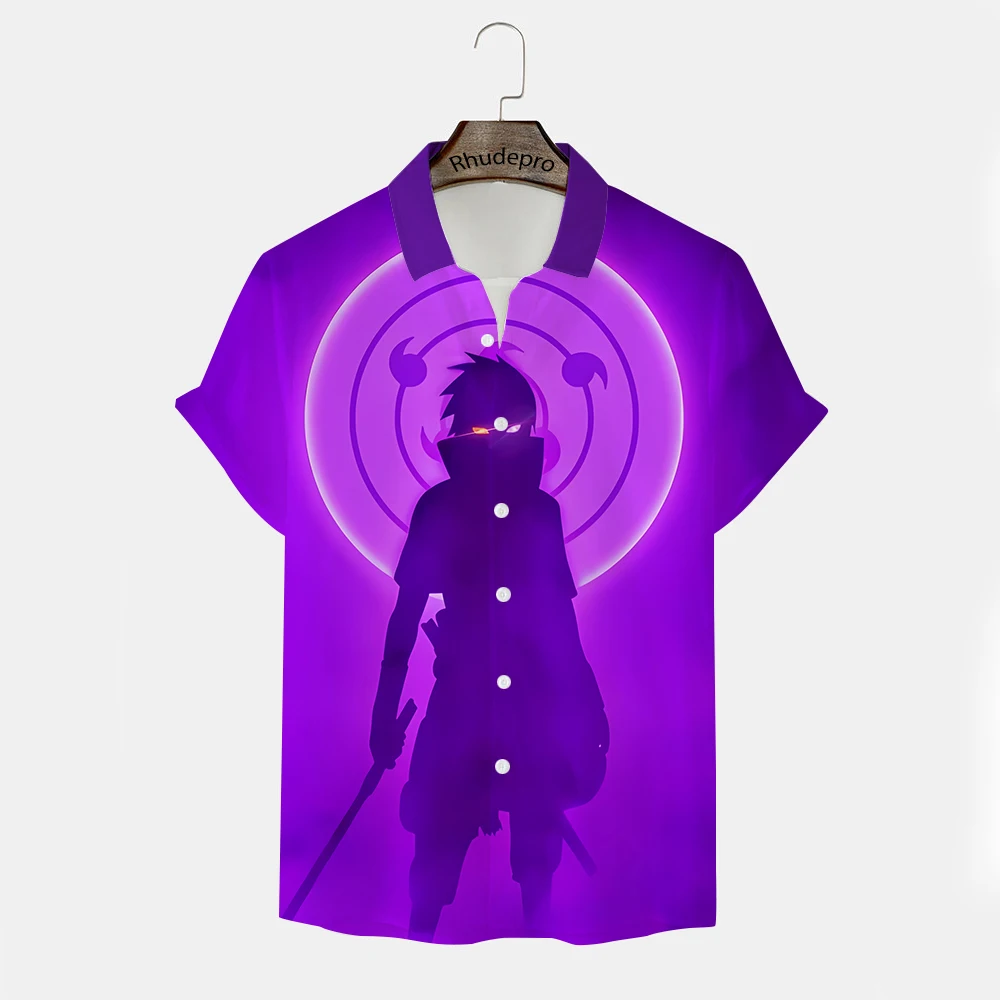 

Uchiba Sasuke Printed Shirt Shirts Naruto Umaki Children's Tops Hip Hop Valorant Y2k Men High Quality Men's Clothes 5XL 2024