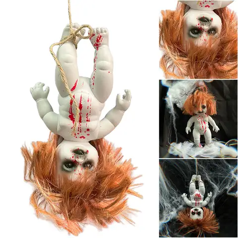 Halloween Geist Baby hängende Puppe beängstigende Baby puppe dekorative Spukhaus Schmuck Zombie Baby Dekoration Party liefert