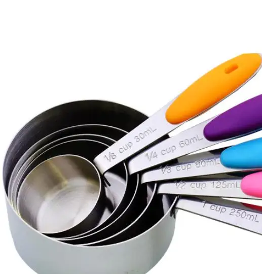 5 Piece Stainless Steel Measuring Spoon Set with Marked Metric and Units for Consistent Results in Recipe Preparation