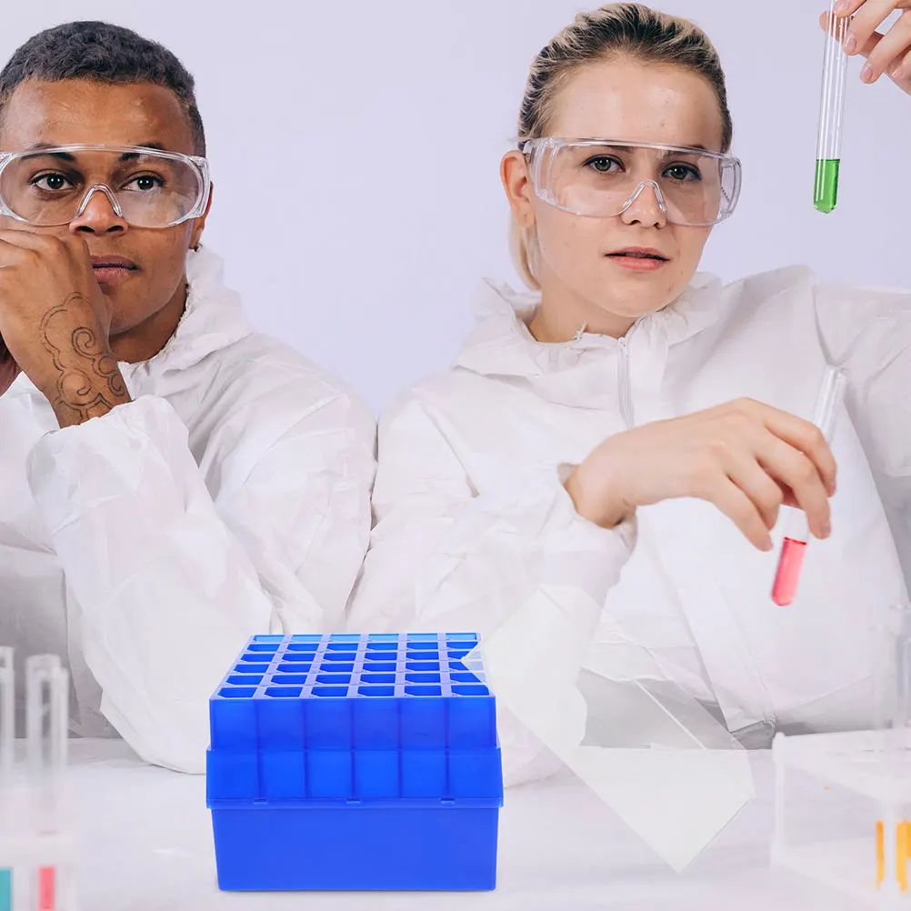

2Pcs Numbered Freezer Storage Boxes Tube Organizers Durable Test Tube Holder for Lab Test Tubes Box