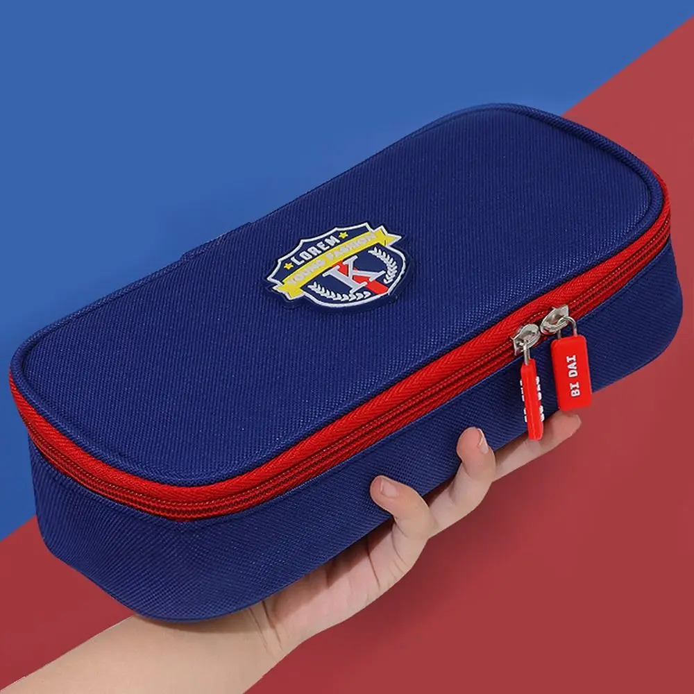 صندوق أدوات مكتبية على طراز إنجلترا حقيبة أقلام رصاص لتخزين سطح المكتب حامل أدوات مكتبية سعة كبيرة حقيبة أقلام رصاص مقاومة للماء أكسفورد