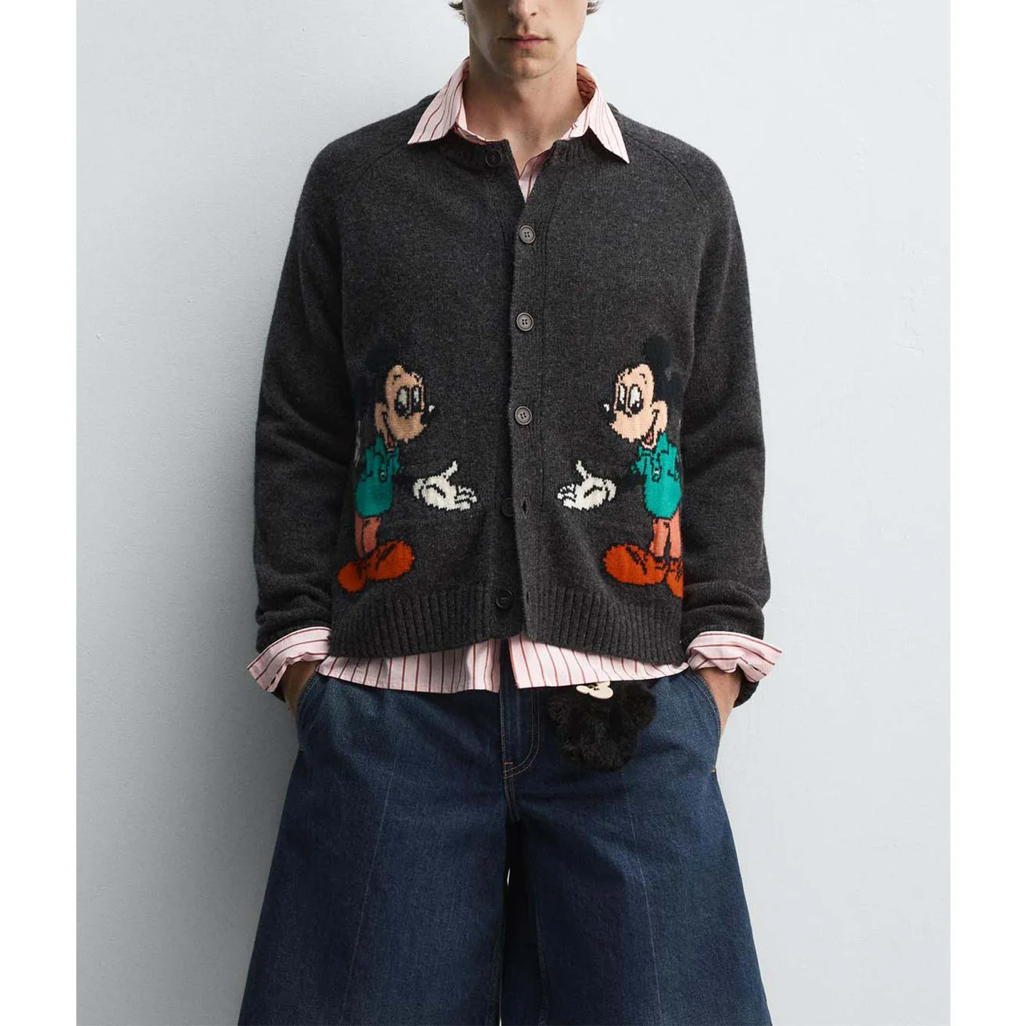 

Autumn Winter New Men's round Ne Long Sve ort Knitted Open Cardigan Jaet Polyester Fiber Casual Sle ort Length