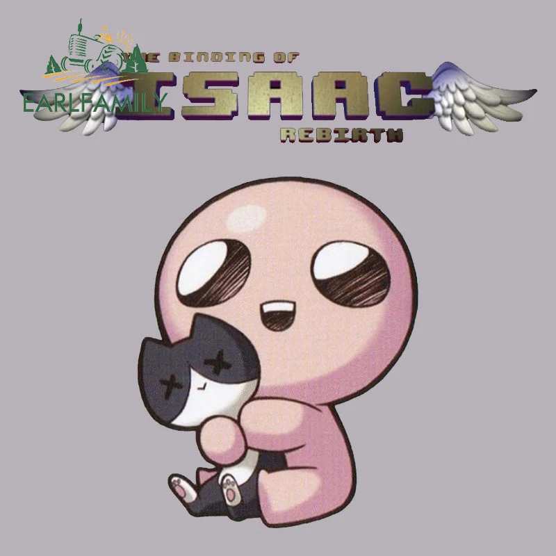 EARLFAMILY 13cm x 10.3cm for The Binding of Isaac Car Stickers Fashionable Simple Decals Scratch-Proof Laptop Windows Decor