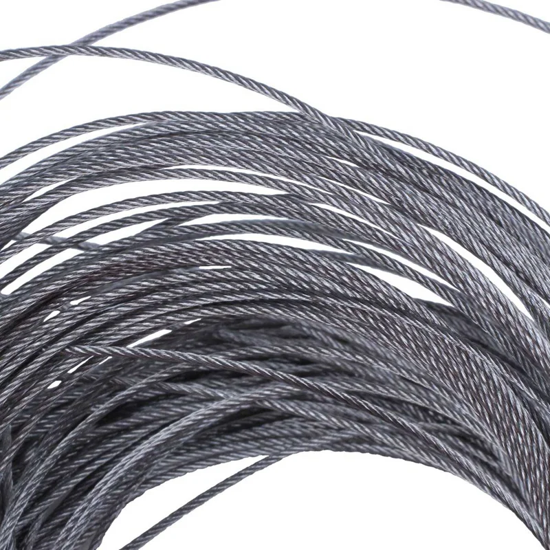 6X Roestvrij Staaldraad Kabel Rigging Extra, Lengte: 15M Diameter:1.0Mm