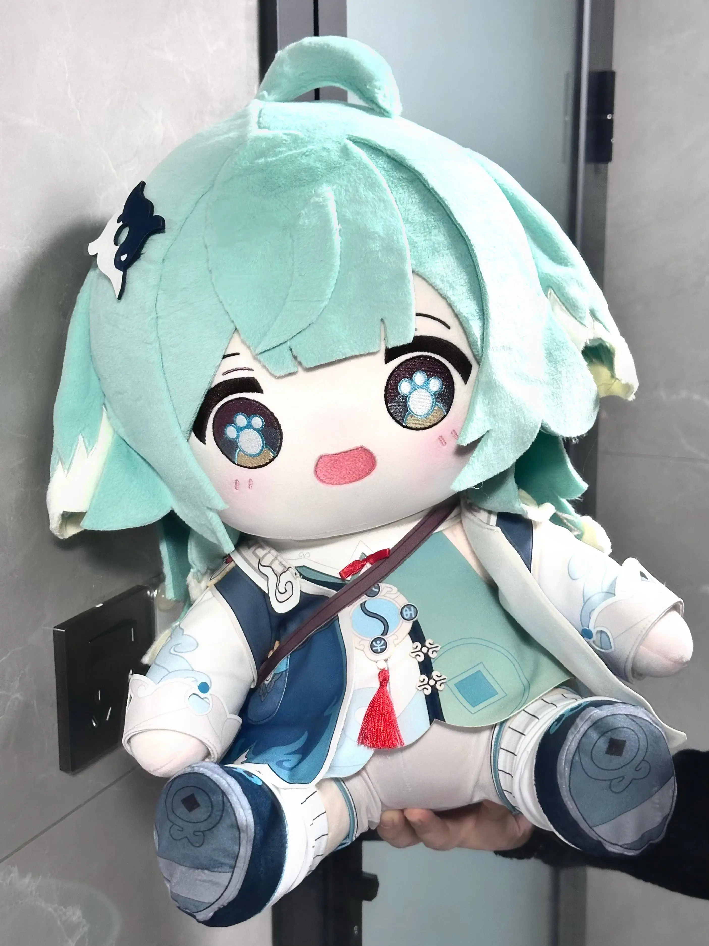 

Honkai Star Rail Huohuo Plush Doll 40cm Sitting Style With Tail Changeable Outfit Soft Cushion Collectible Gift For Game Fans