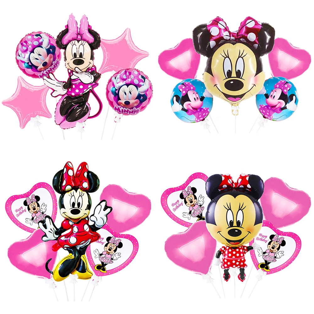 

5pcs Minnie Mouse Foil Balloons Kids Girl Birthday Party Decorations Baby Shower Pink 1 2 3 4 5 6 7 8 9 Balloon Set Supplies