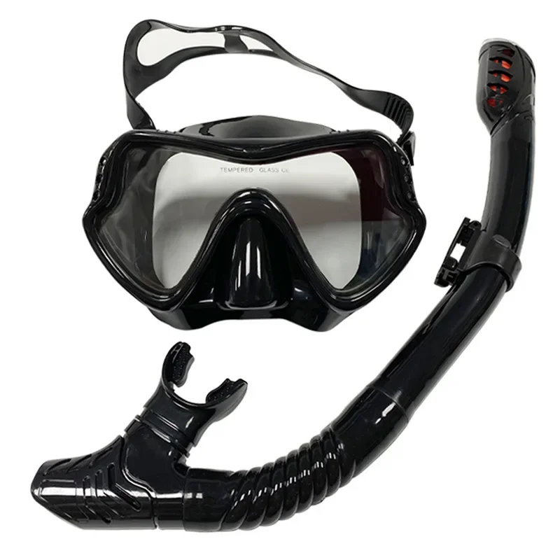 

Diving goggles snorkel set men's and women's new adult large frame silicone mask diving tour