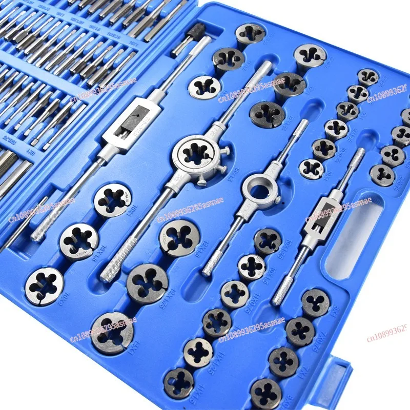 110Pcs Metric Tap and Die Set Threading Tapping Tool Kit with Plastic Storage Case