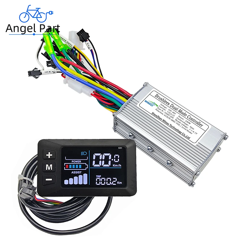 

24 36V 48V 250W 350W E-bike Brushless Motor Drive Universal Controller G51 Colour LCD Display for Electric Mountain Bike Scooter