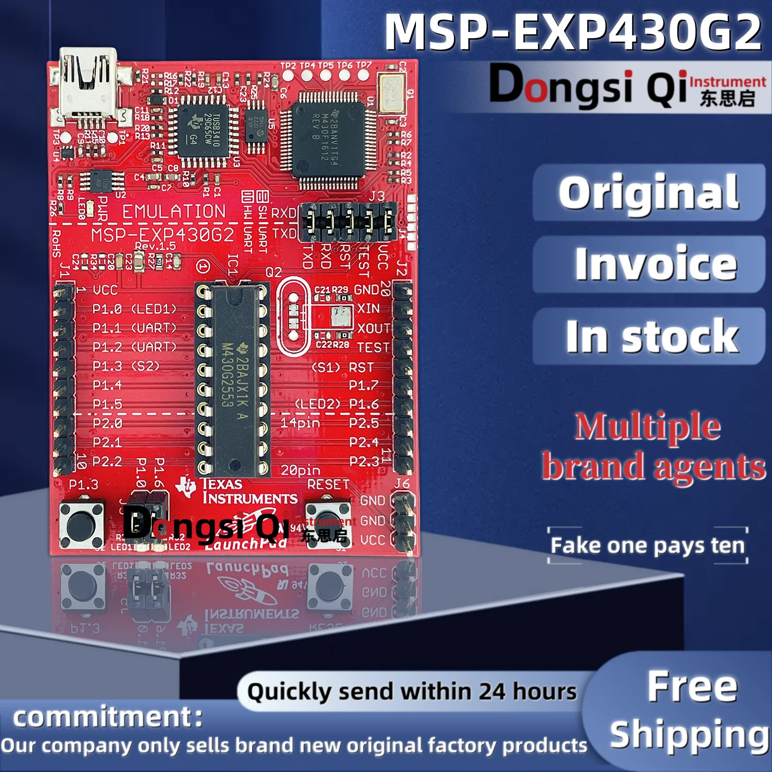 1 шт./лот MSP-EXP430G2 ET MSP430 макетная плата MSP430G2553 100% оригинальный запас