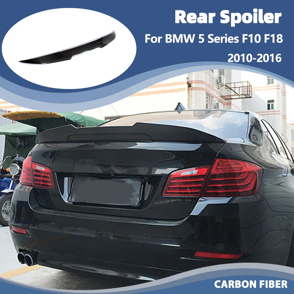 

Задний спойлер багажника автомобиля для BMW 5 серии F10 F18 M5 2010-2016, задняя крышка багажника из углеродного волокна, спойлер заднего крыла