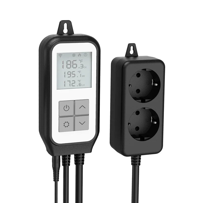 

ABKN-Tuya цифровой регулятор температуры розетка термостат нагреватель вилка для аквариумной теплицы голосовое управление вилка европейского стандарта