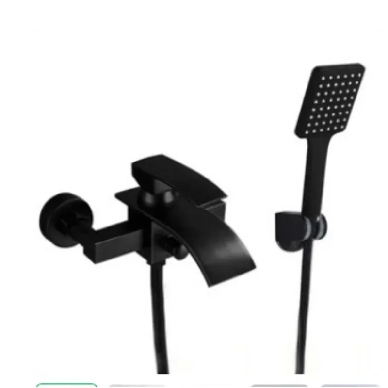 

Copper, square, black, simple, shower, handheld, set, shower.