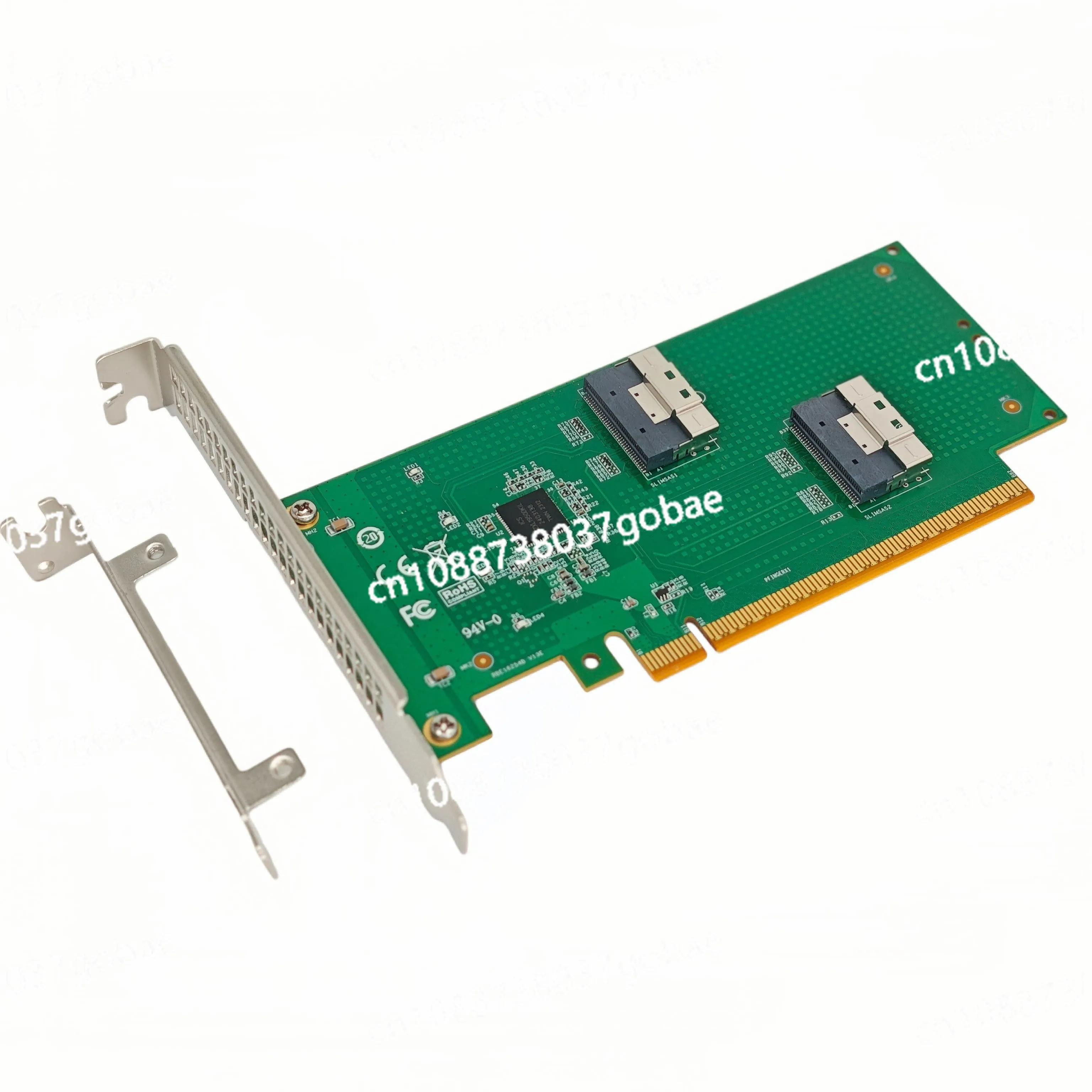 discrete graphics card U.2 extended adapter expansion PCIe4.0 x16 to SlimSAS 8654 half-height adapter card