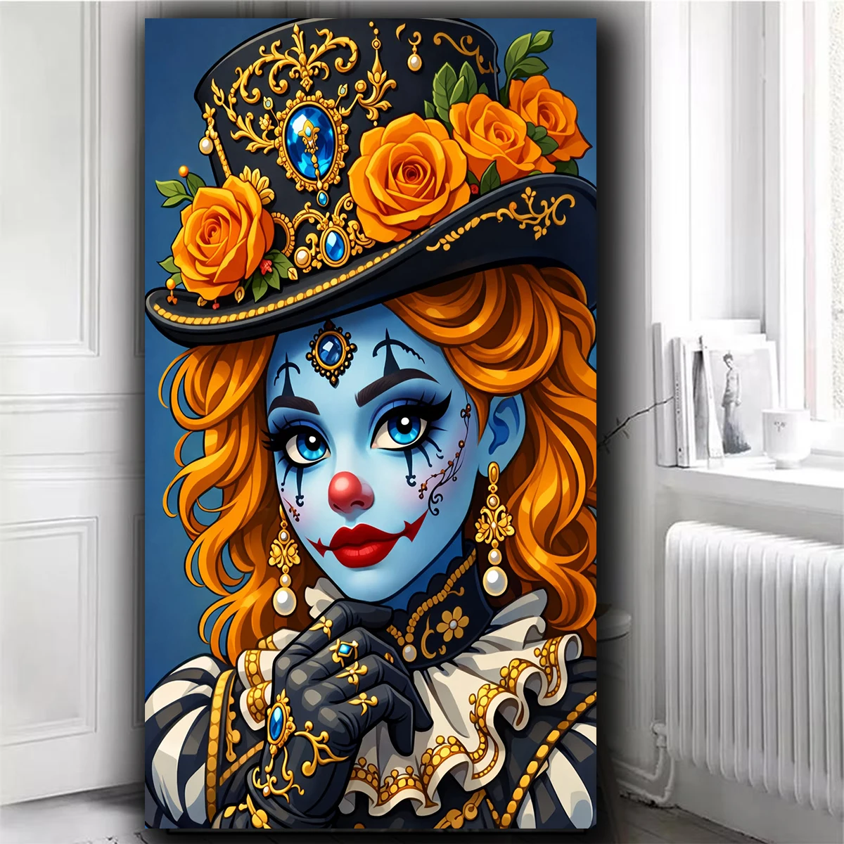 Superbe Kit de Peinture Diamant Complet Homme Clown Magique, Nouveau 2026, Mosaïque Diamant DIY, Artisanat Religieux Fait Main, Décoration Maison