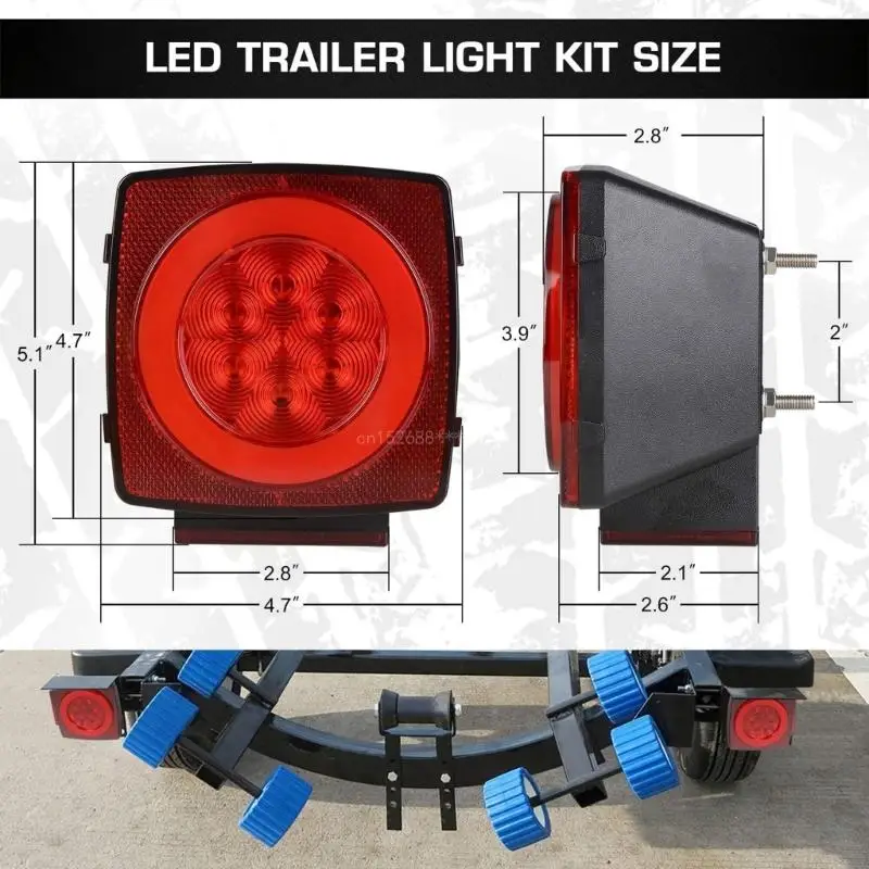 Waterdicht achterlicht achterrem achteruitrijlicht voor aanhangwagens/vrachtwagens 12V LED-lamp