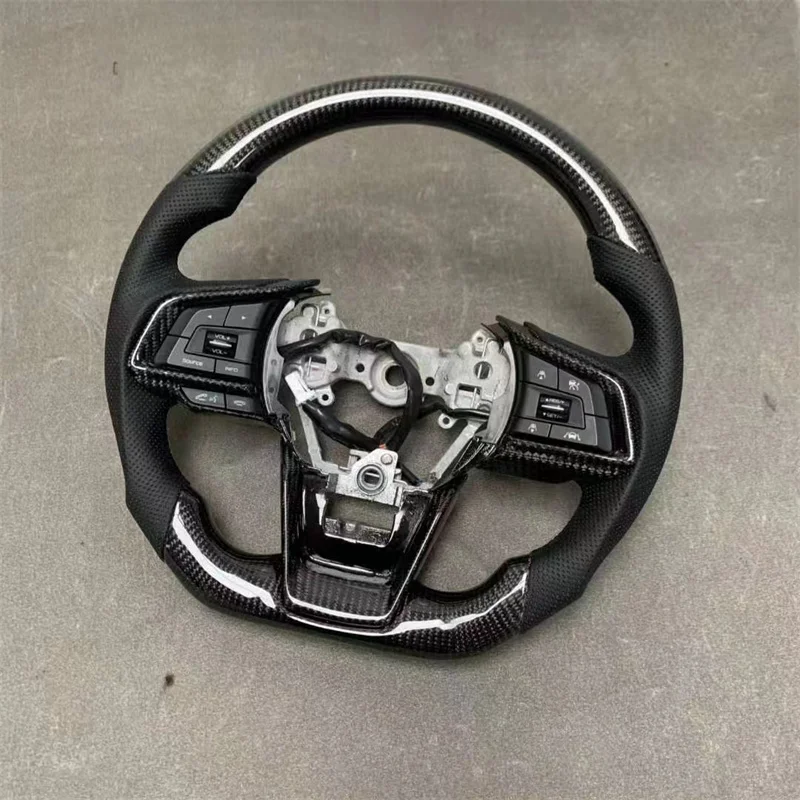 For Subaru Forester 2019 2020 2021 2022 2023 High Quality Replacement Real Carbon Fiber Steering Wheel with Leather