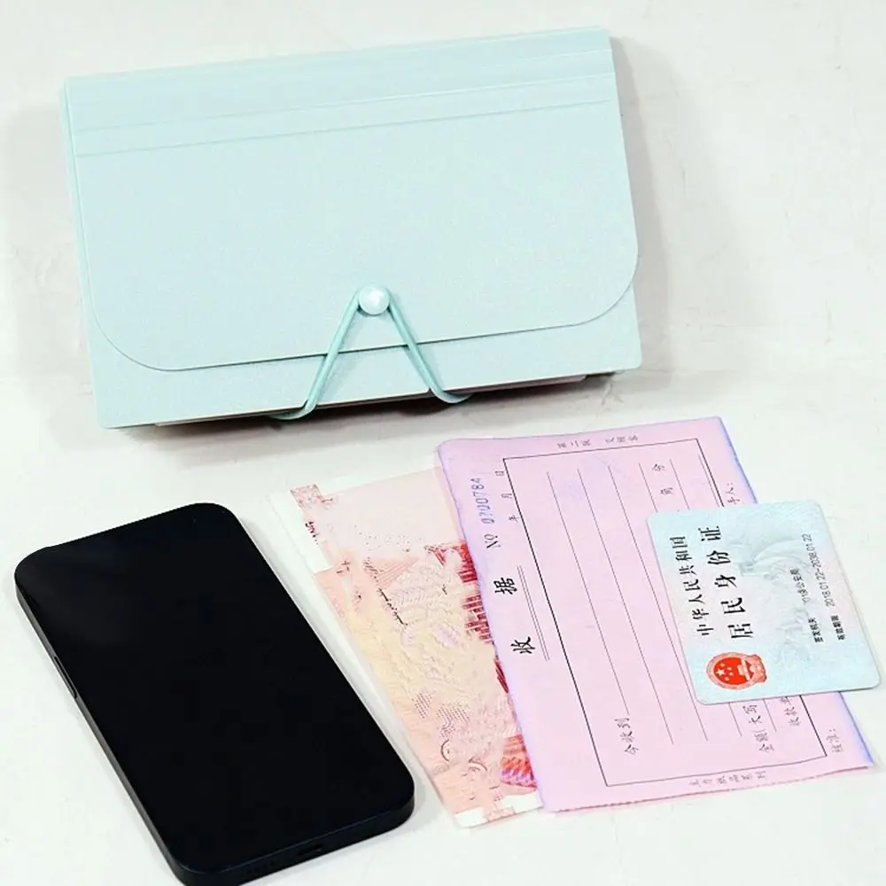 Fashion 7 Layer A6 File Folder Large Capacity Waterproof Organ Bag with Index Tabs Documents Organizer