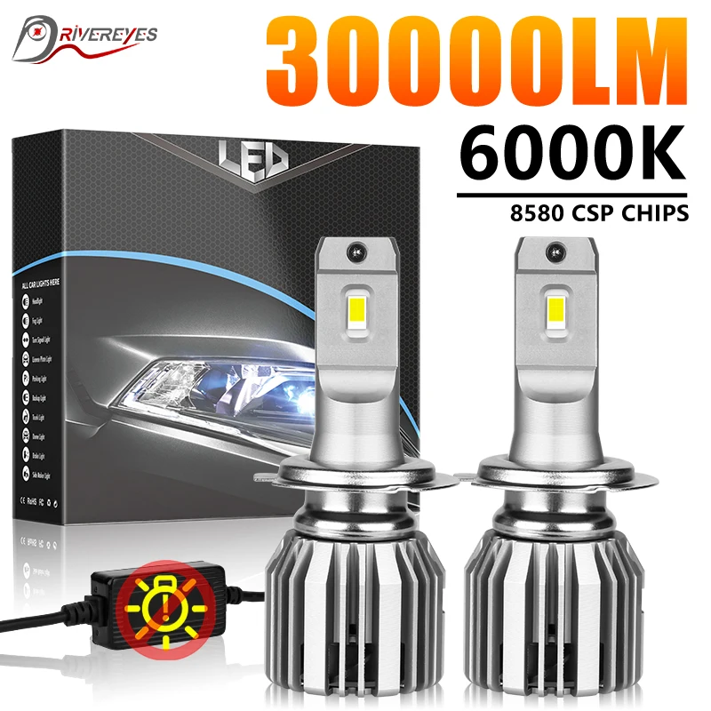 H4 LED Headlight 500W 8580 CSP Chips LED H7 H11 H8 9006 HB4 H9 9012 HIR2 6000K 2PCS Car Fog Light Bulbs CANbus No Errors