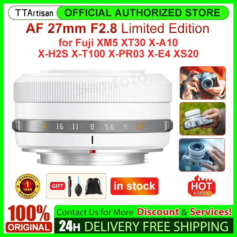 TTArtisan AF 27mm F2.8 Limited Edition X mount for fuji XM5 XT30 X-A10 X-H2S X-T100 X-PR03 X-E4 XS20 camara digital fotografica