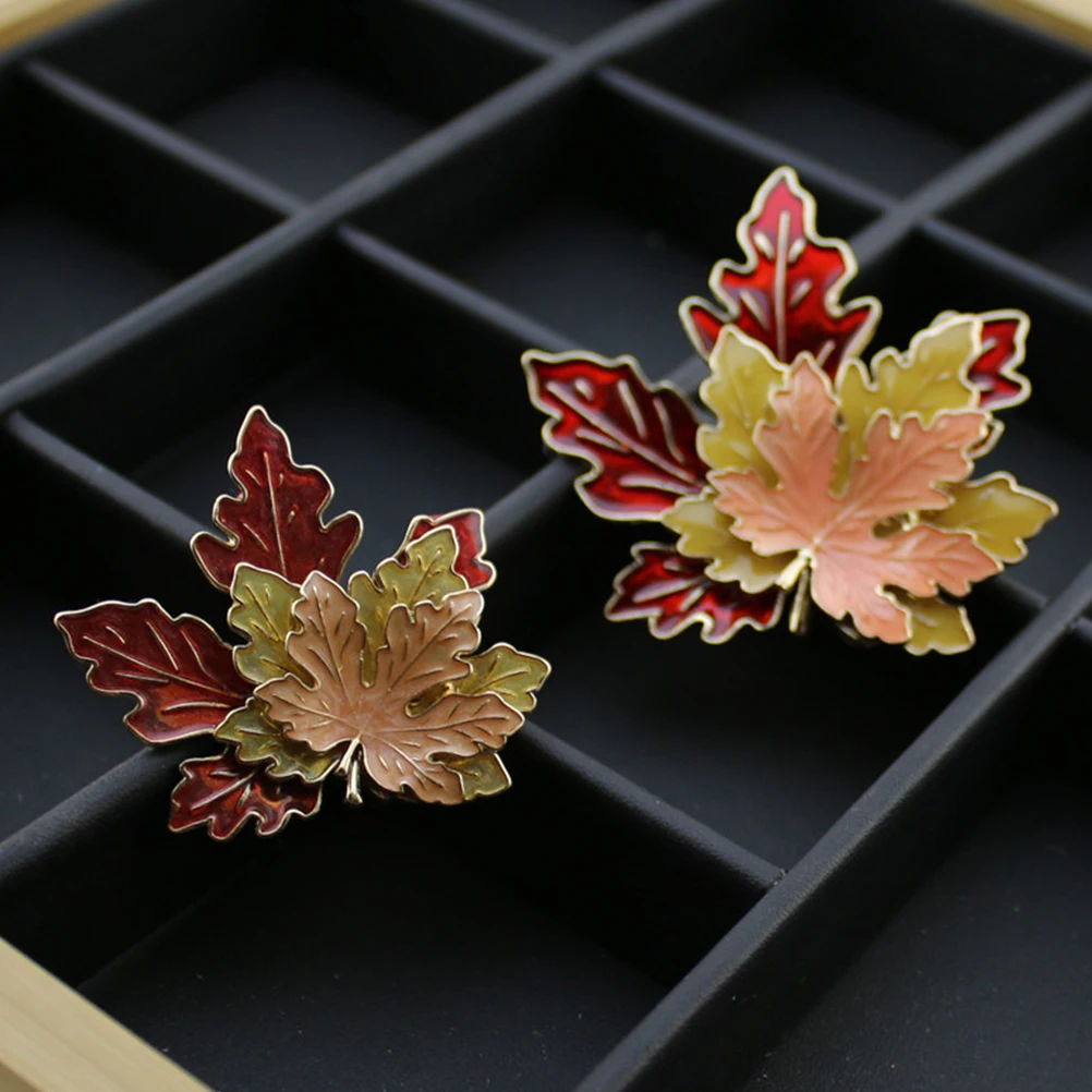 

Maple Leaf Brooch Pin Elegant Alloy Jewelry For Women Vintage Style Party Wedding Accessory Leaf Shape Decorative Clip