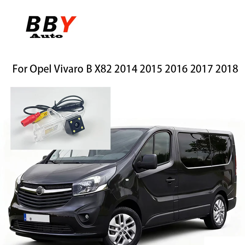 Cámara de visión trasera de coche NTSC para Opel Vivaro B X82 2014 2015 2016 2017 2018 cámara de matrícula HD/cámara de marcha atrás de respaldo PAL