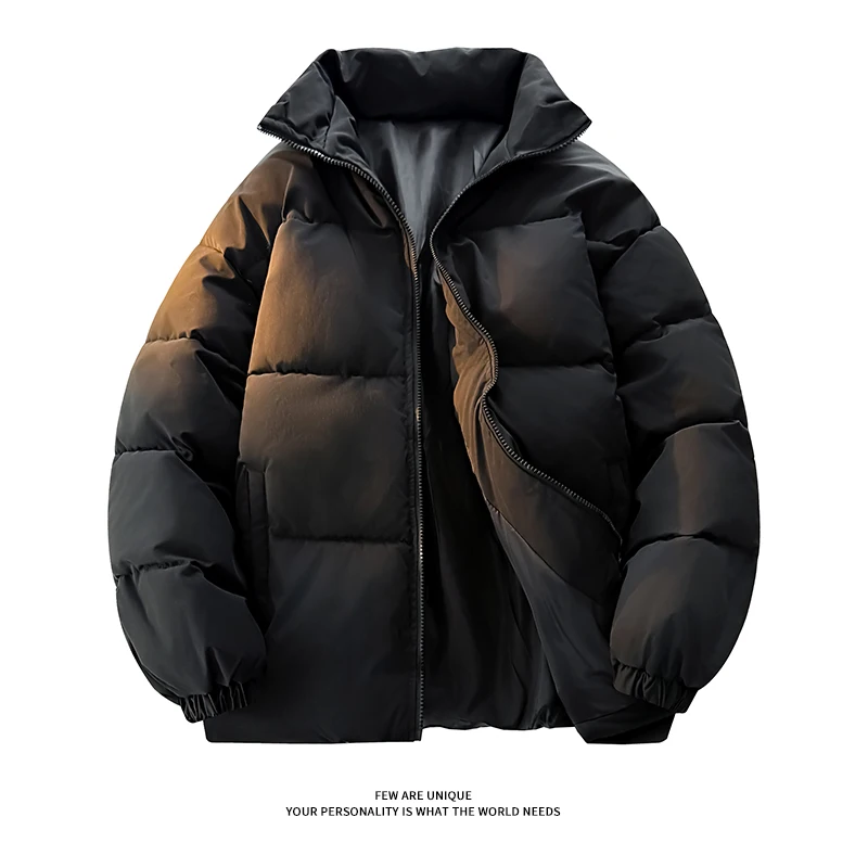 

Свободный хлопковый тюнет для мужчин и женщин, теплый воротник-стойка, заполняющий молодежный модный бренд SUNQUAN, застежка-молния, повседневная...