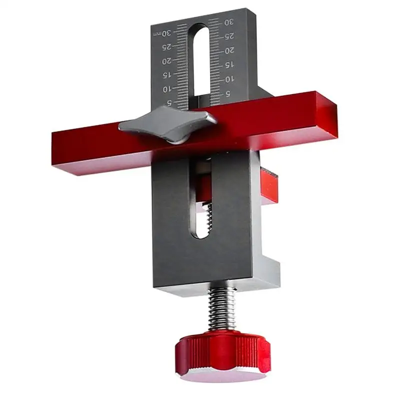 Cabinet Door Installation Positioner Adjustable Aluminum Alloy Cabinet Hardware Jig Tool Multi-Functional Door Installation