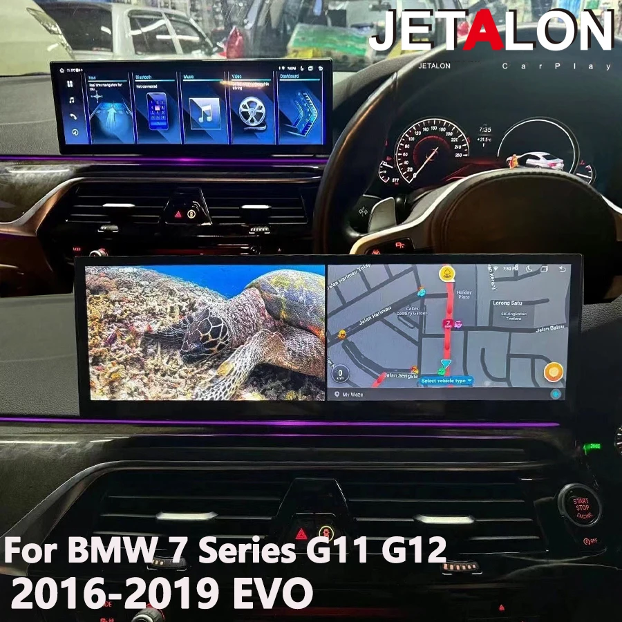 

Экран RHD LHD 2560*720 для BMW 7 серии G11 G12 2016-2019, система EVO, автомобильное радио, стерео, GPS-навигация, мультимедийный плеер Carplay