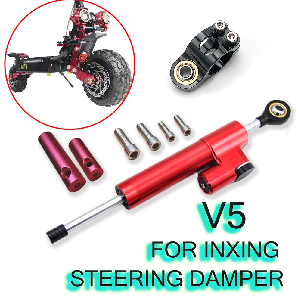 CNC Carbon Fiber Stabilizer Steering Damper Adjustable Electric Scooter Steering Damper Bracket Support Kit For Inxing V5