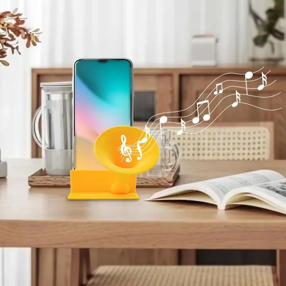 Divertente supporto per altoparlante per telefono Altoparlante per telefono cellulare creativo in plastica Antiscivolo Leggero Amplificatore audio per cellulare Uso domestico