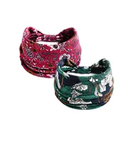 European and American retro Colorful Cashew Hair Band Paisley Pattern Wide Version Headband Sports Yoga Elastic Headwear Women - Image 4