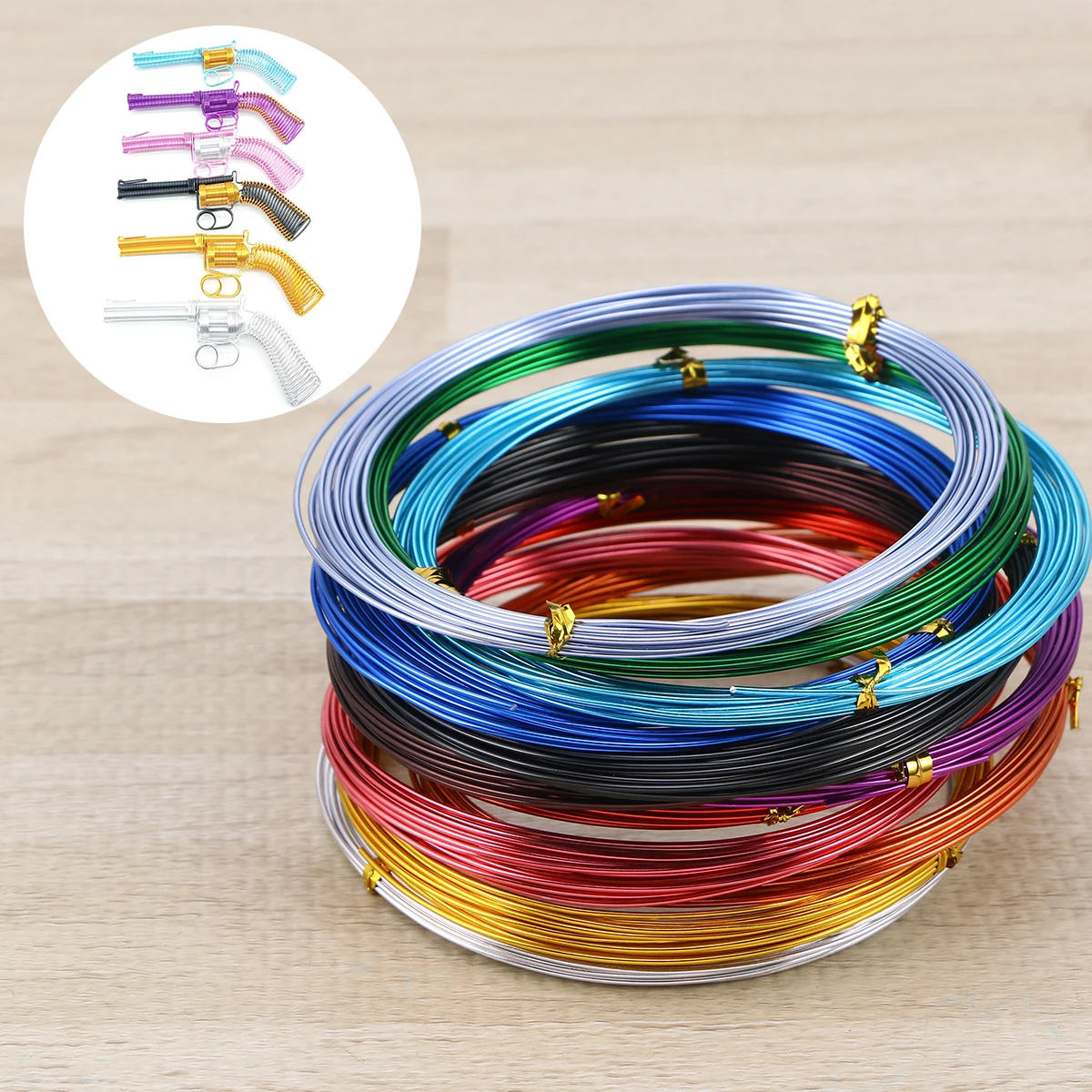 

12 Rolls Multi-colored Aluminum DIY Handmade Flexible Metal Wire for Bracelet Necklace Jewelry Crafts Making