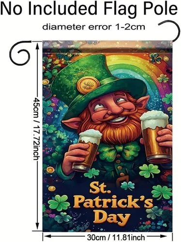 St Patricks Day Garden Flag Double Sided Outdoor Yard Banner, 12x18 Inch XXQ
