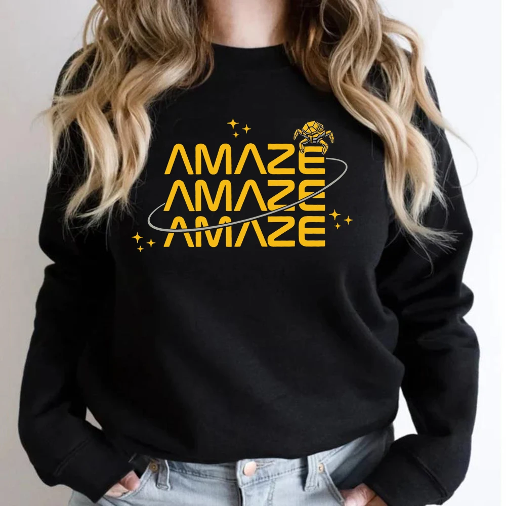Amaze Amaze Amaze Sweatshirt Project Hail Mary Rocky Sweatshirt Unisex Long Sleeve Crewneck Pullovers Book Lovers Gift Hoodie