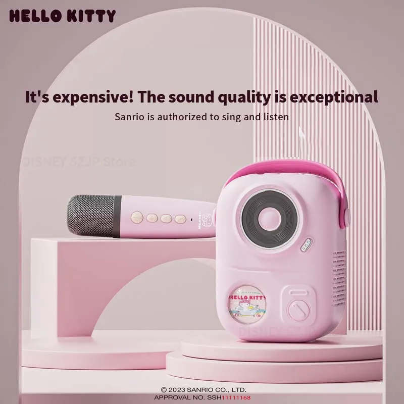 Sanrio Hello Kitty Bluetooth Speakers K08 Kuromi Karaoke Machine Portable Speakers Bluetooth with Mic Home Family Singing Gift