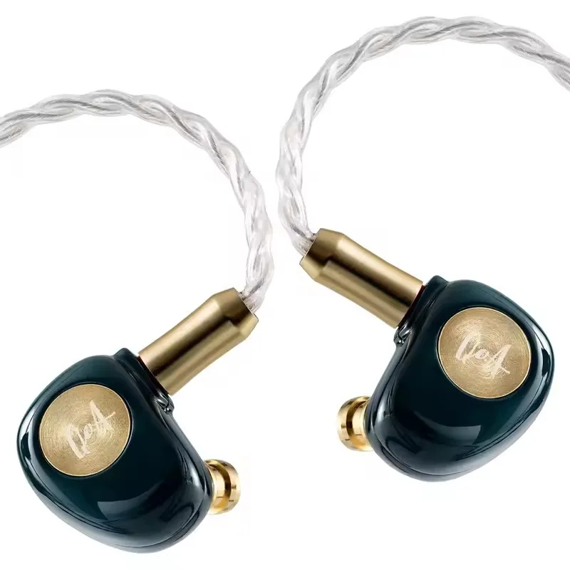 QoA Gimlet سماعة 10 مللي متر LCP سائق ديناميكي 4-core OFC الفضة مطلي داخل الأذن IEM شاشة الموسيقى HiFi سماعة 2Pin كابل سماعات الأذن