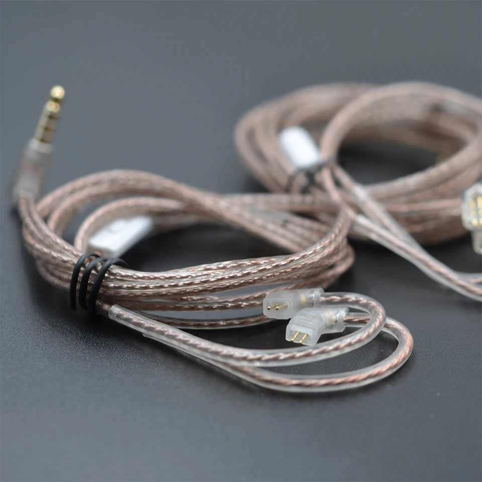 Original KZ Kopfhörerkabel aus Sauerstofffreiem Kupfer mit Optionalem Mikrofon und 3,5-mm-Stecker 2PIN – Detail 5
