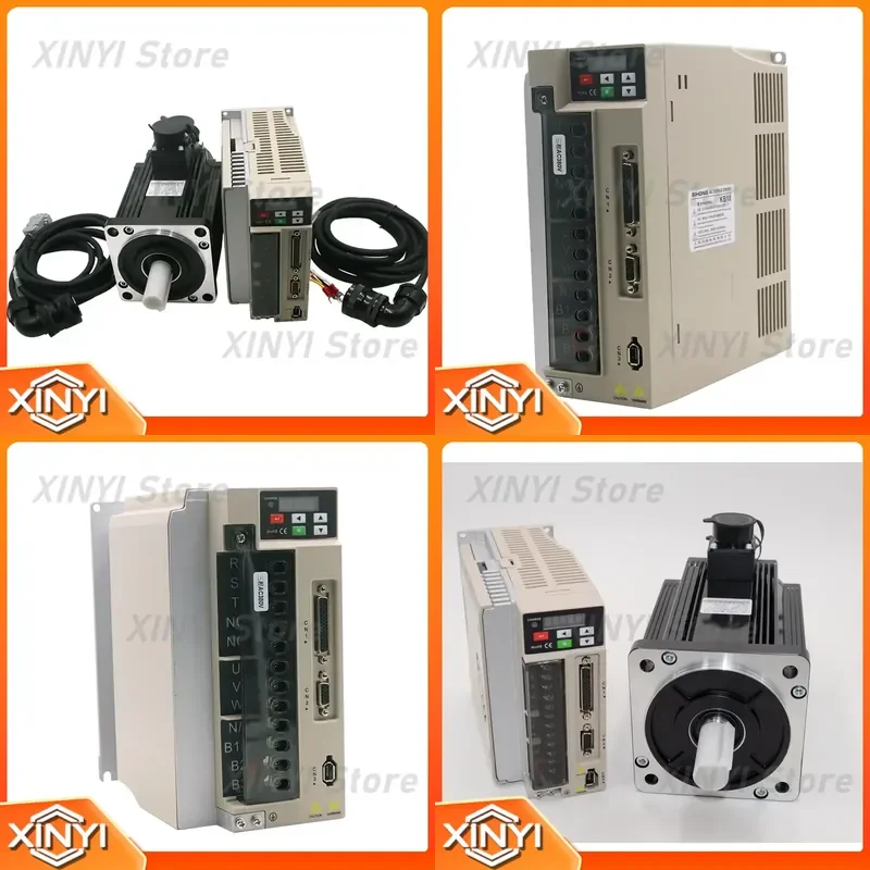 for Siheng Motor Facoty High Torque Nema52 Hybrid Motor 130mm 3KW 15Nm 220VAC Servo Motor and Controller for CNC Router