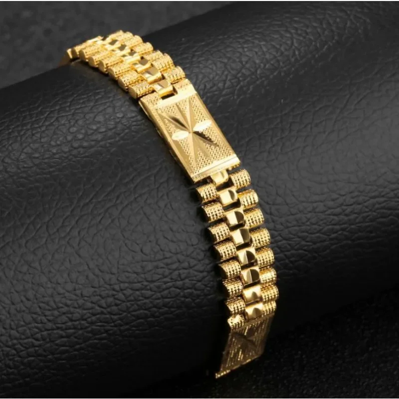 سوار رجالي مطلي بالذهب عيار 18 ، روك فاسق قابل للتعديل ، هدية مهرجان الحفلات ، إكسسوارات كلاسيكية ، موضة جديدة