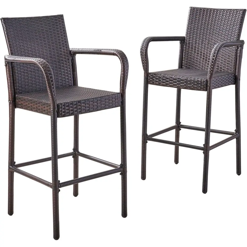 

Stewart 2-Piece Outdoor Bar Stool Set in Brown