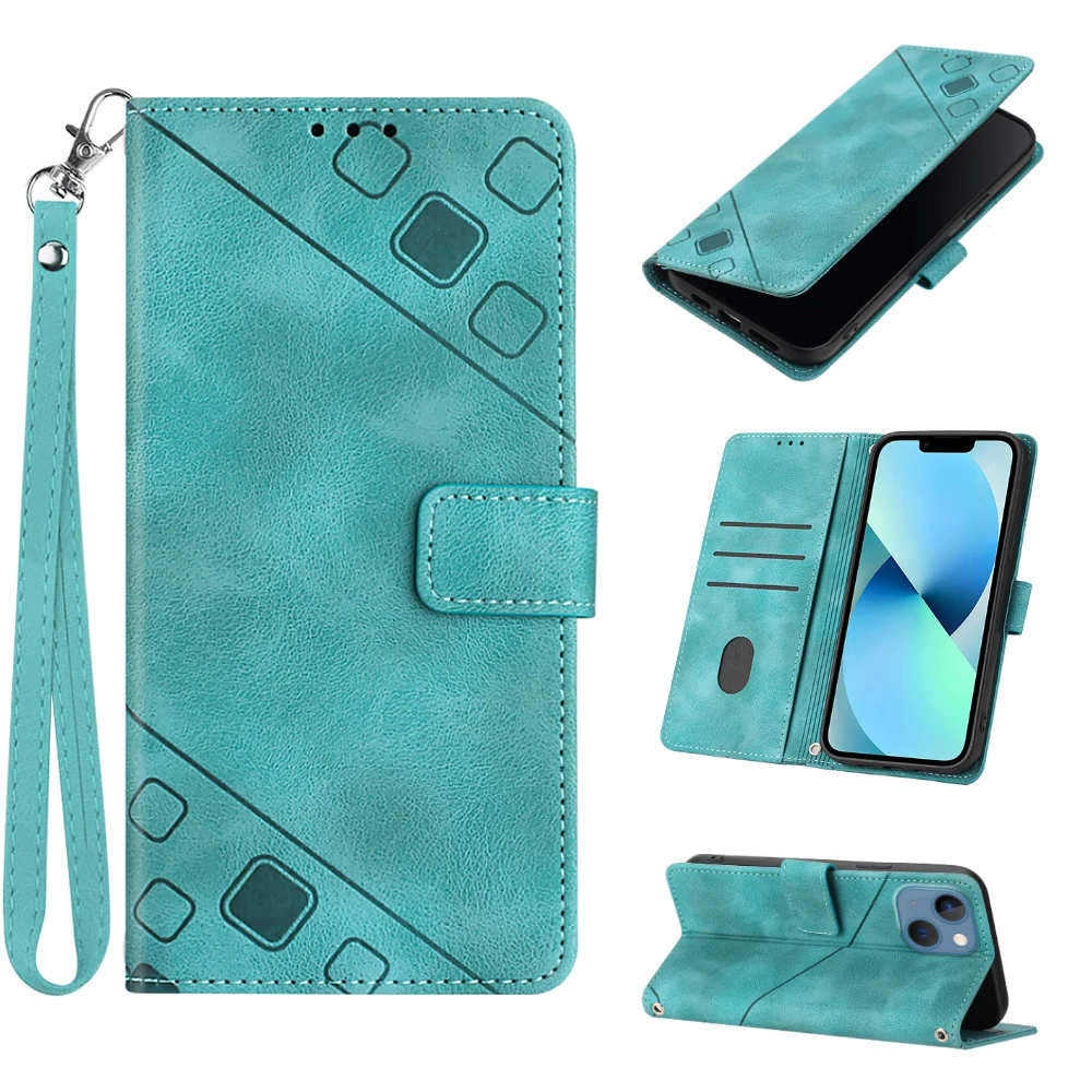 Etui z portfelem dla OPPO A3 Pro A2 A1 A1X uxury Skórzany pasek na nadgarstek z 3 miejscami na karty Flip Cover dla OPPO F25 Pro F19 Plus F17