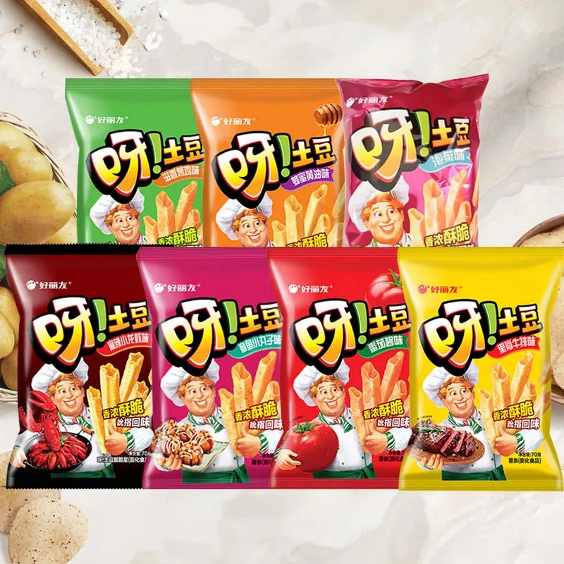 

Orion Ya Potato Sticks 2.47oz(70g)*3 packs Leisure Zero Food Puffed Potato Chips Childhood Nostalgic Snacks