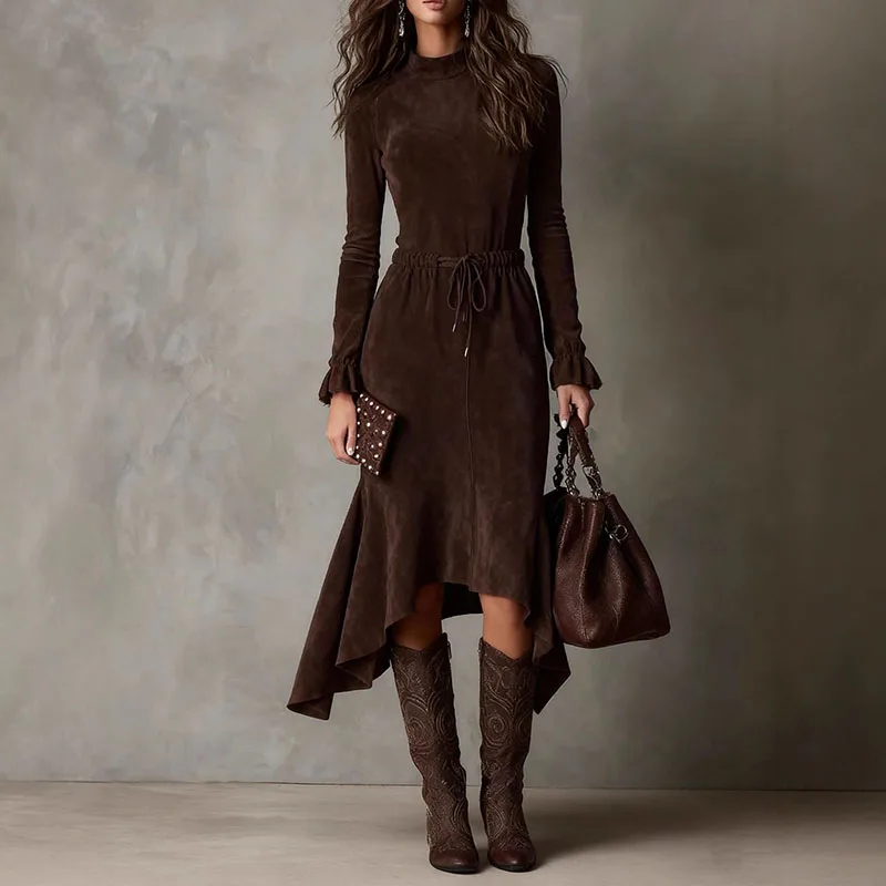 long sleeve ankle length bodycon dress Bodycon Dress With Long Sleeves