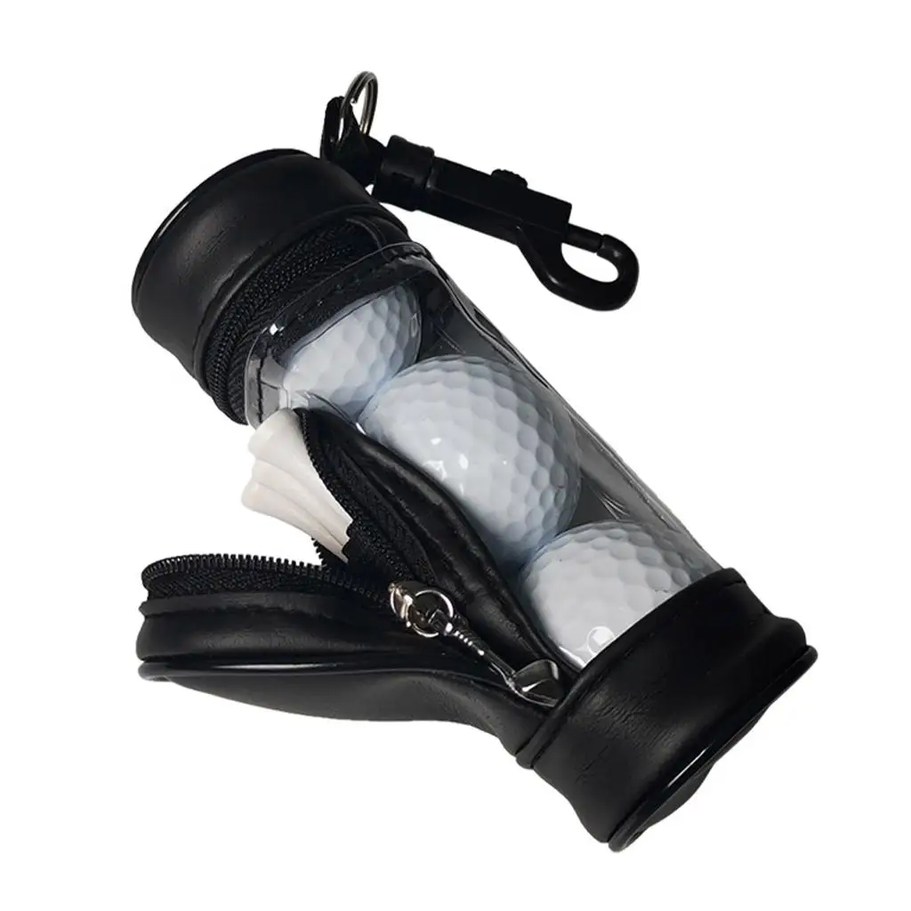 

Мини-органайзер для гольф-мячей и ти-совок с 3 мячами и 3 ти-совоками, поясная сумка с клипсой для аксессуаров для активного отдыха