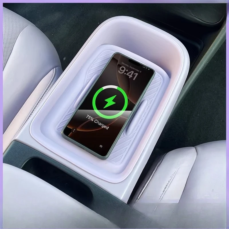 For Nano 01 Central Control Gear All-inclusive Silicone Pad Wireless Charging in The Car Scratch-proof Protective Decoration
