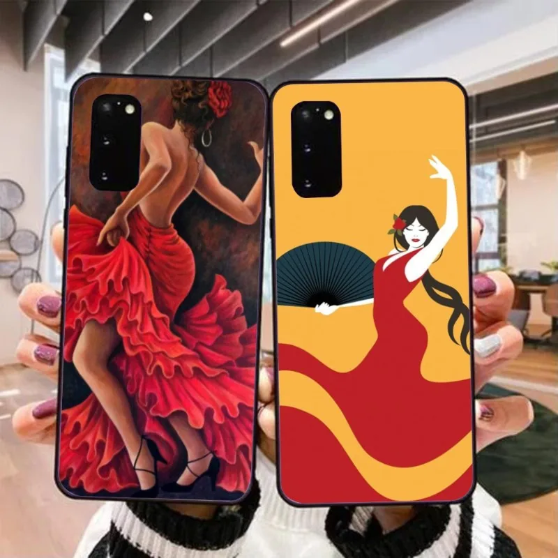 Spain Flamenco Dancer Phone Case for Realme GT 2 9i 8i 7i Pro X50 X2 C35 C21 C20 C11 C3 Black Soft Cover Funda Shell