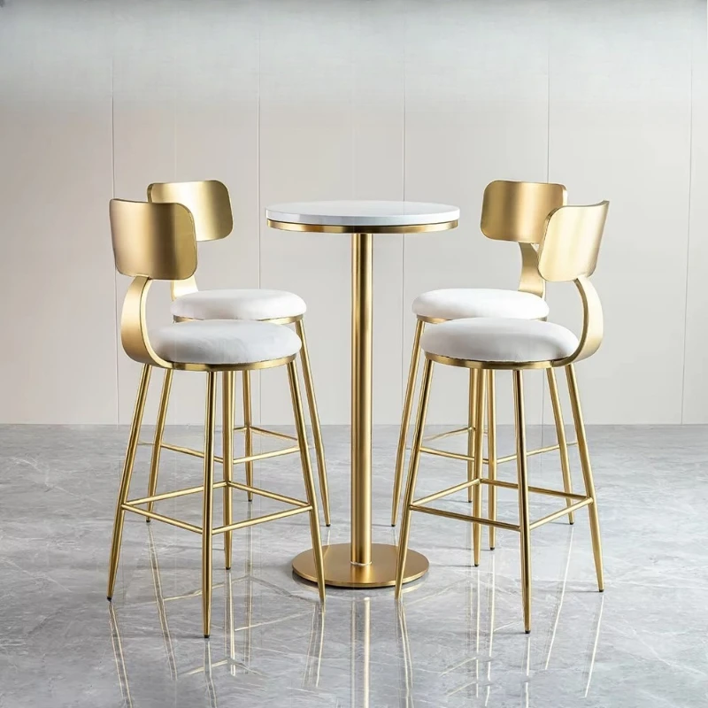 Juego de bar de muebles de exterior de alta gama, barra comercial de MDF, mesa alta, actividad moderna de barra de acero inoxidable