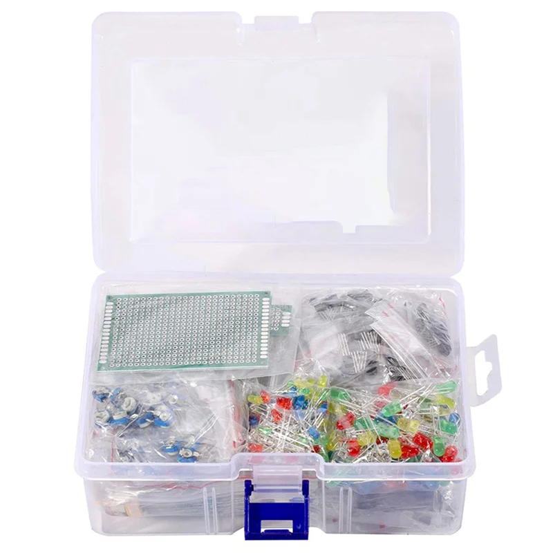 1818PCS DIY Electronics Components Kit Assortment Resistors PCB Potentiometer Resistanc-New